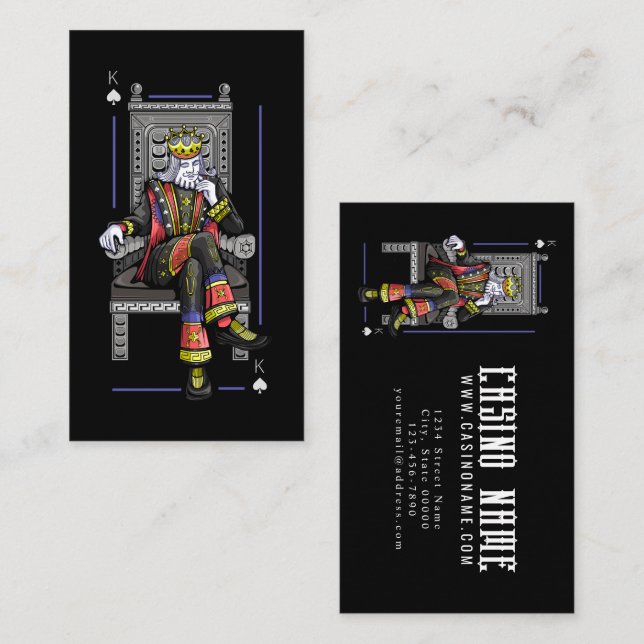 Card King Casino Visitenkarte (Vorne/Hinten)
