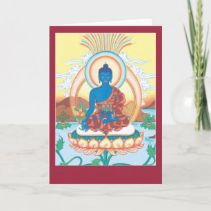 CARD Medicine Buddha - mit Erläuterung und Mantra Karte