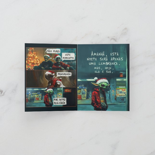 Card Natal Alien Einladung (Innenseite)