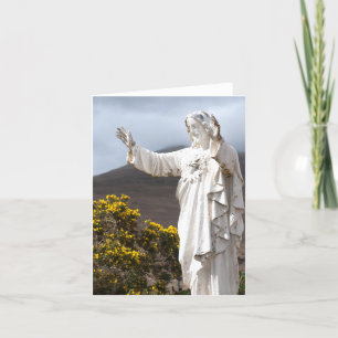 Card of Jesus Statue in Ireland Feiertagskarte