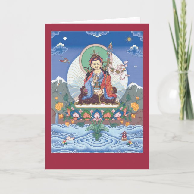 CARD Padmasambhava / Guru Rinpoche - mit Mantra Karte (Vorderseite)