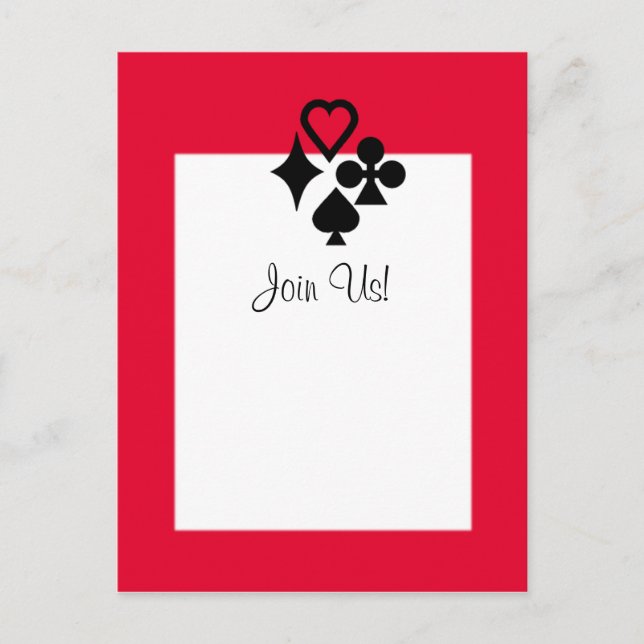 Card-Party Einladungspostkarte (Vorderseite)