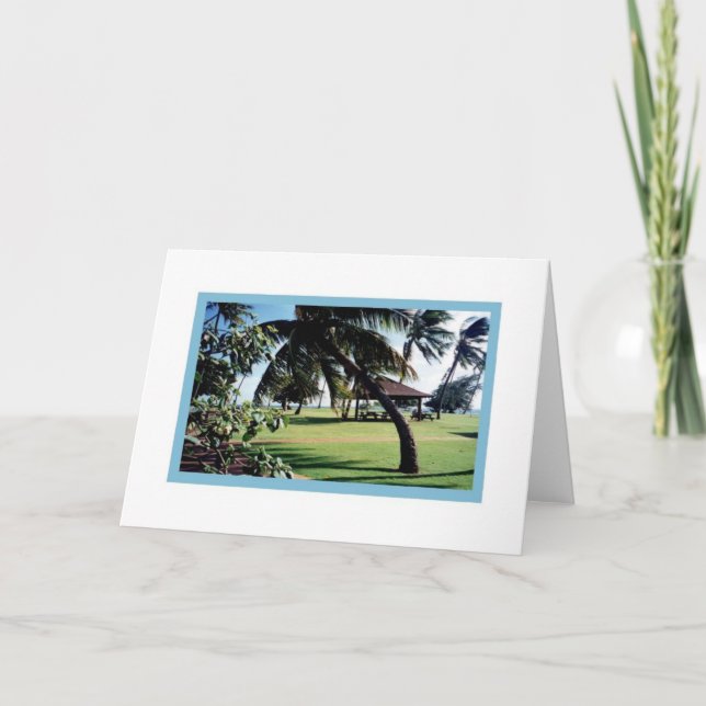 Card-Poipu Beach Park, Kauai, Hawaii Karte (Vorderseite)