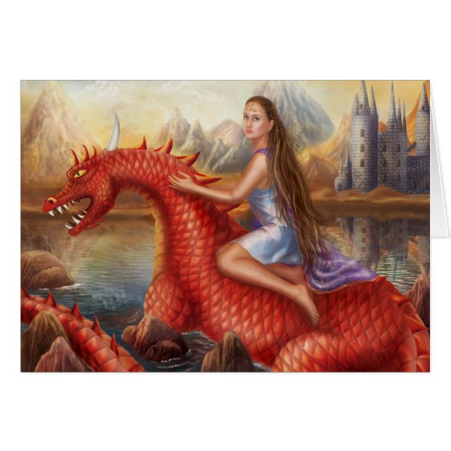 Card Roter Drache (Vorderseite (Horizontal))