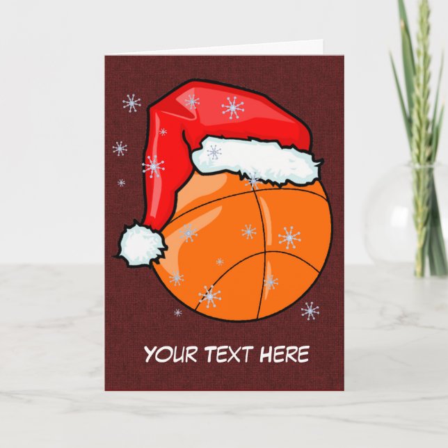 Card - Santa Basketball Feiertagskarte (Vorderseite)