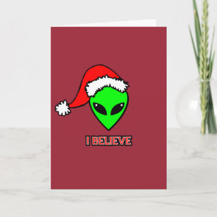 Card Santa Claus Alien Feiertagskarte