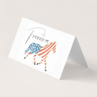 Card Set Freedom Flag Pferd von Sherry Jarvis