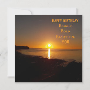 Card Sunset Birthday Karte