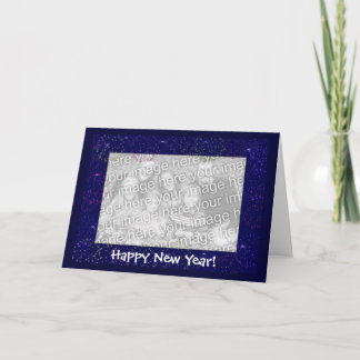 Card Template - New Year Fireworks Feiertagskarte