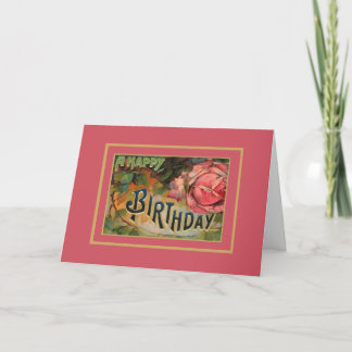 Card Vintag Happy Geburtstagsgrüße Karte