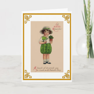 Card-Vintag St. Patricks Day-Fügen Sie eigene Wört Karte