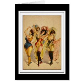 Card Vintage Tanzmädchen