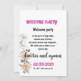 CARD WEDDING EINFACHE EINLADUNG