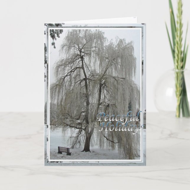 Card, Weihnachten, Neujahr - Friedliche Feiertage Feiertagskarte (Vorderseite)