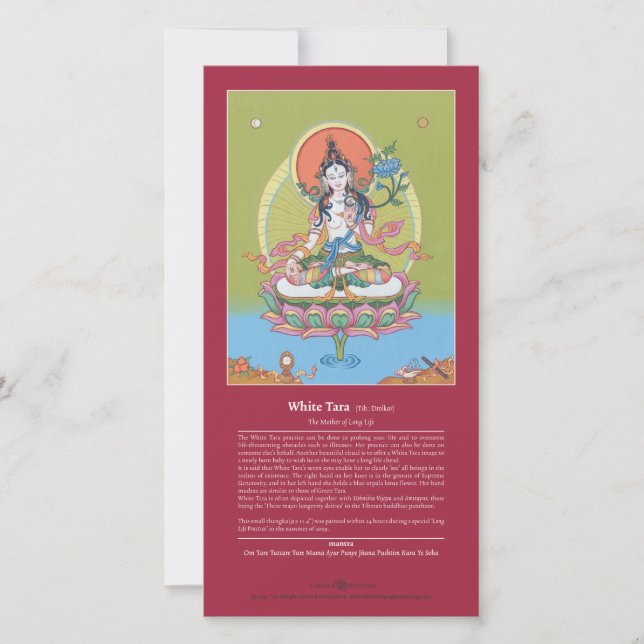 CARD WhiteTara mit Erläuterung (Vorderseite)