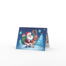card with christmas writing and christmas images