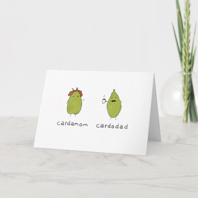 CardaMOM- und CardaDAD-Familienkarte 7x5 Karte (Vorderseite)