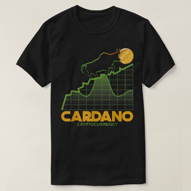 Cardano Cryptocurrency Bull Trader Digital Money W T-Shirt (Design vorne)