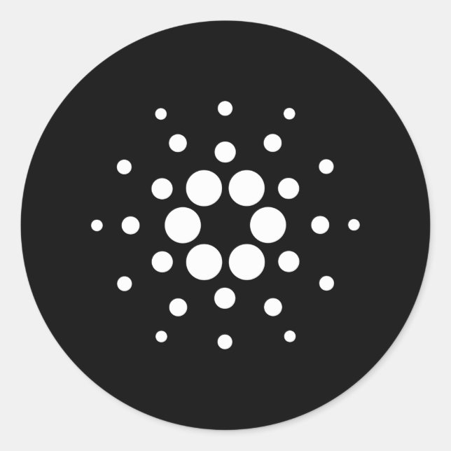 Cardano Design Runder Aufkleber (Vorderseite)