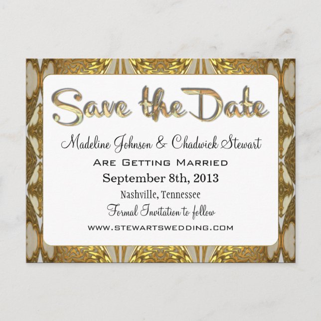 Cardellastine Save the Date Ankündigungspostkarte (Vorderseite)