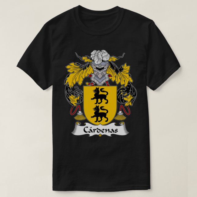 Cardenas Coat of Arms Family Crest  T-Shirt (Design vorne)