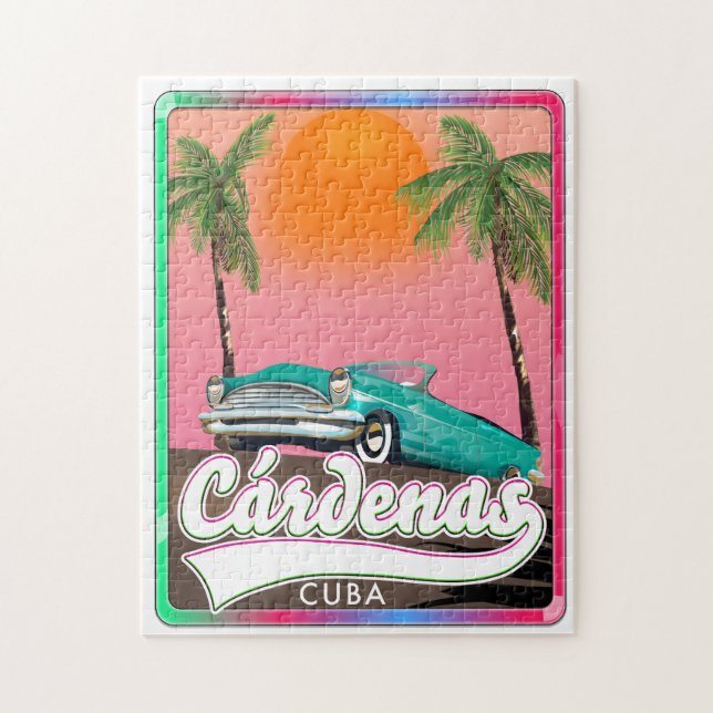 Cárdenas Cuba Vintage Reiseplakat Puzzle (Vertikal)