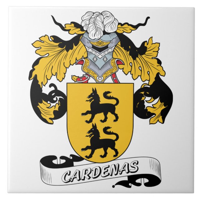 Cardenas Familienwappen Fliese (Vorderseite)