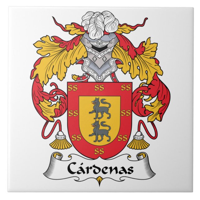 Cardenas Familienwappen Fliese (Vorderseite)