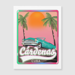 Cárdenas Kuba Vintage-Reiseposter Magnetkarte