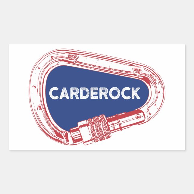 Carderock Climbing Carabiner Rechteckiger Aufkleber (Vorderseite)