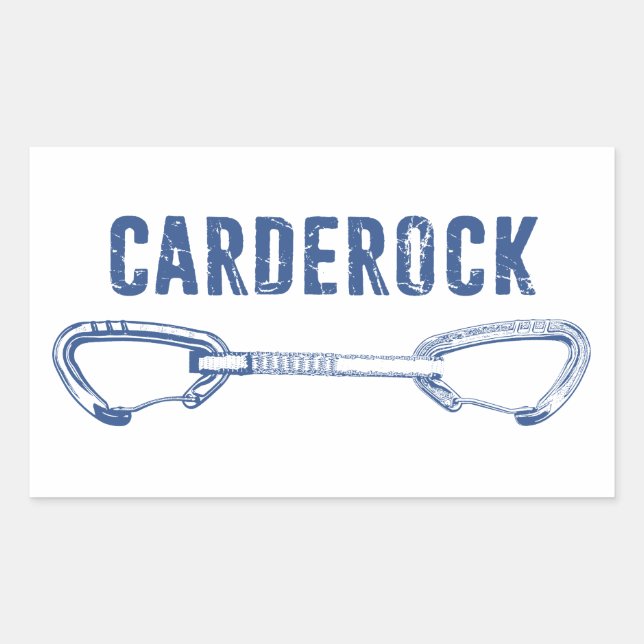 Carderock Rock Climbing Quickdrag Rechteckiger Aufkleber (Vorderseite)