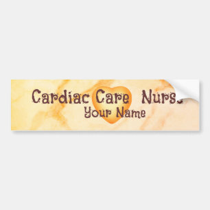 Cardiac Care Nurse Caduceus individuelle Name Autoaufkleber