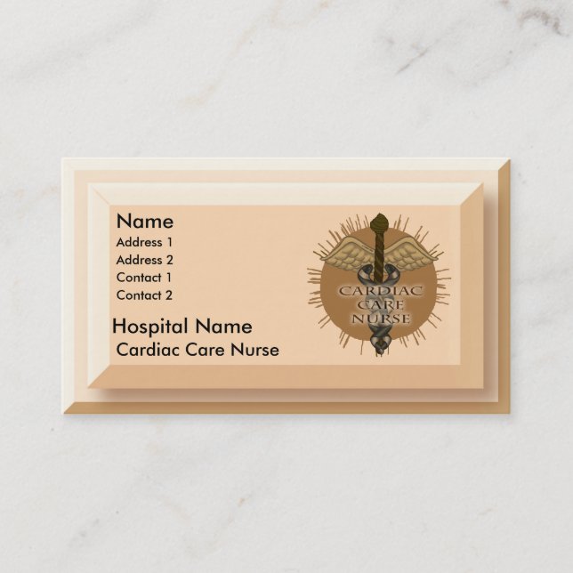 Cardiac Care Nurse custom name Terminkarte (Vorderseite)