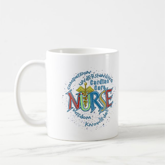 Cardiac Care Nurse Motto Tasse (Links)