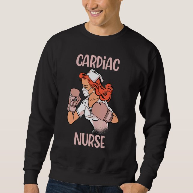 Cardiac Nurse  Boxing Gloves Fighter Sweatshirt (Vorderseite)