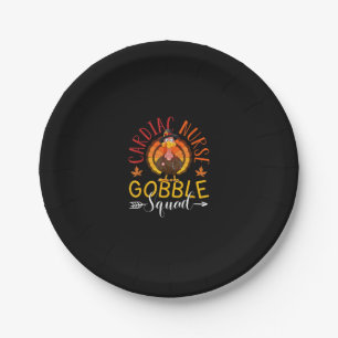 Cardiac Nurse Gobble Squad Nurse Erntedank Turk Pappteller