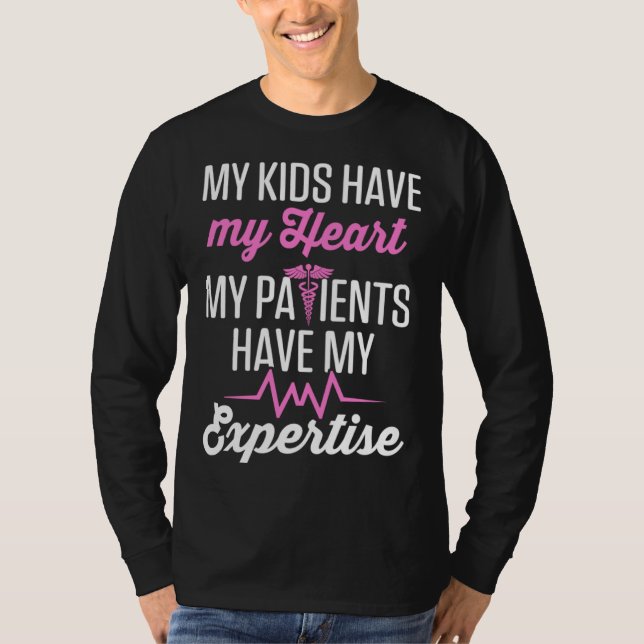 Cardiac Nurse Mom Cardiology My Kids Have my Heart T-Shirt (Vorderseite)