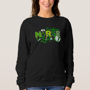 Cardiac Nurse St. Patricks Day Liebe Stethoscope R Sweatshirt