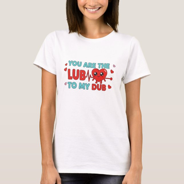 Cardiac Nurse Valentine Design T-Shirt (Vorderseite)