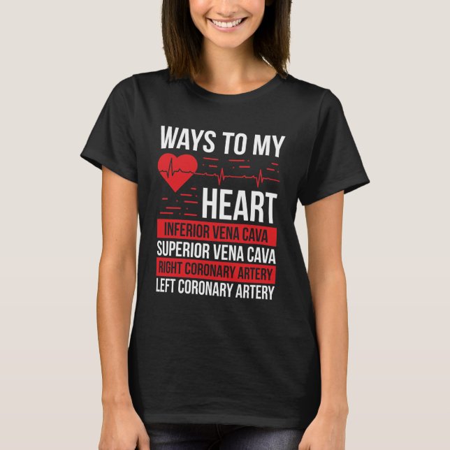 Cardiac Nurse Way zu meinem Herzkardiologen T-Shirt (Vorderseite)