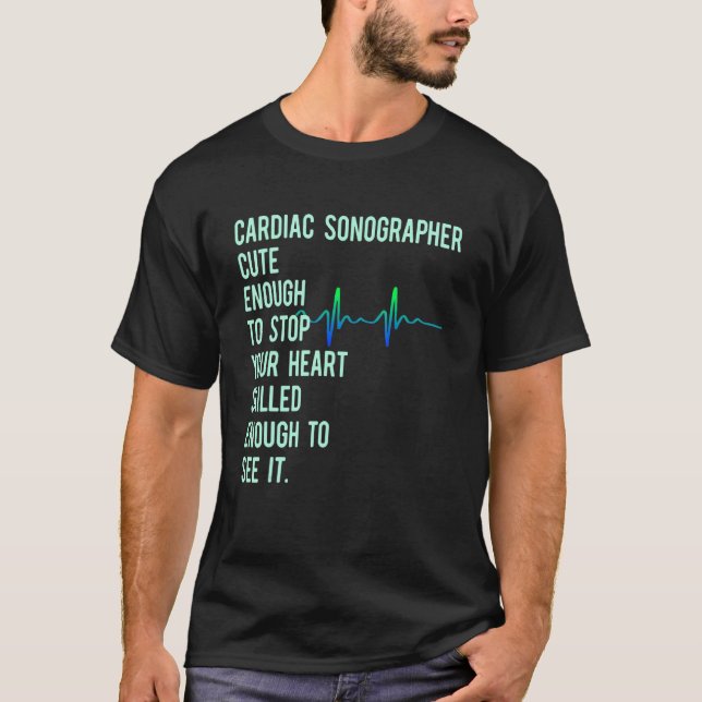 Cardiac Sonographin Echo Tech Educates Rdcs T-Shirt (Vorderseite)