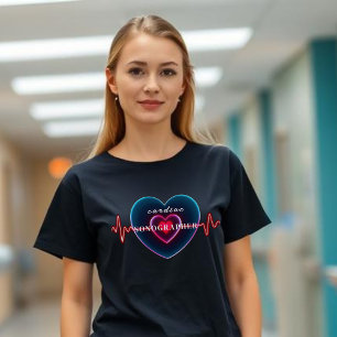 Cardiac Sonographin Echo Tech Herzschlag T-Shirt