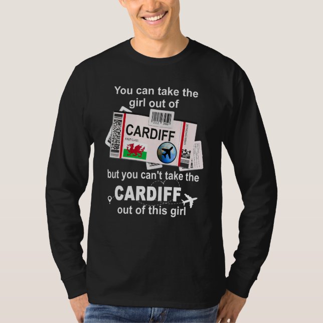 Cardiff Boarding Pass  Cardiff Girl  Cardiff T-Shirt (Vorderseite)