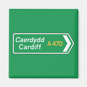 Cardiff, BRITISCHES Verkehrsschild Magnet