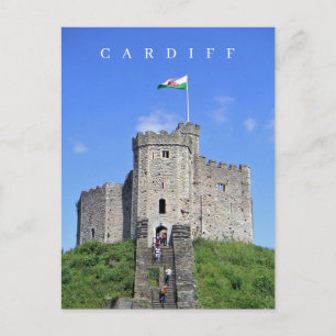 Cardiff Burg - Anblick Postkarte