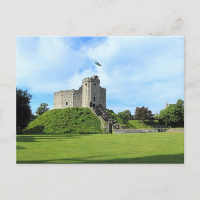 Cardiff Castle Behalt II Postkarte (Vorderseite)