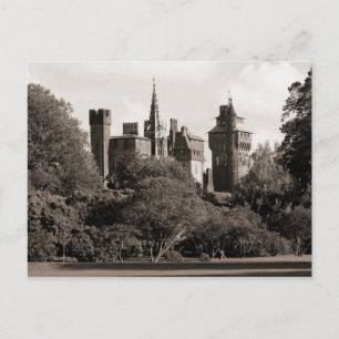 Cardiff Castle II - Sepia Postkarte