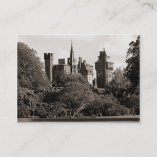 Cardiff Castle II - Sepia Visitenkarte