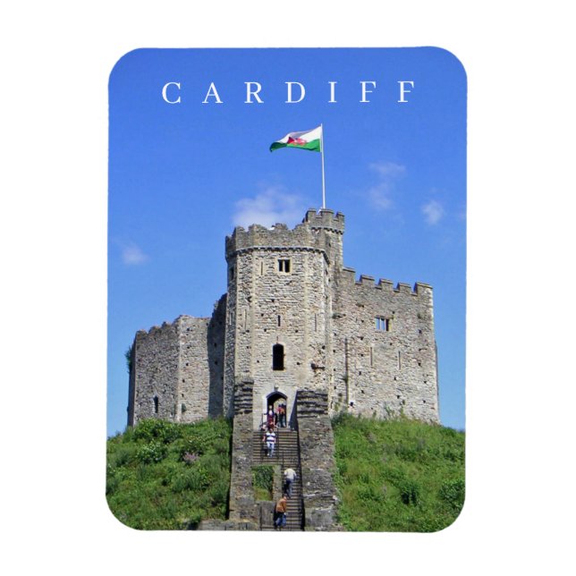 Cardiff Castle View Kühlschrankmagnet Magnet (Vertikal)