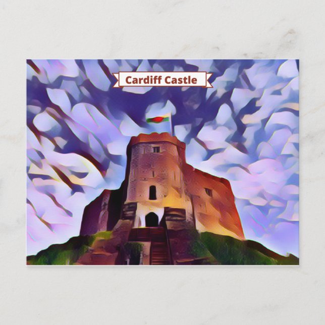 Cardiff Castle, Wales, UK Postcard Postkarte (Vorderseite)